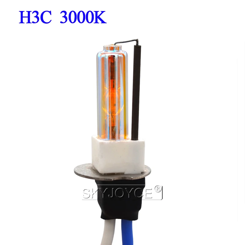 SKYJOYCE 55W H3C ксеноновая HID лампа 3000K желтая 35W ксеноновая H3C лампа 4300K 5000K 6000K 8000K Керамическая металлическая основа HID сменная лампа