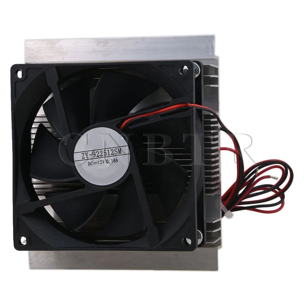

CNBTR DC12V 60W Thermoelectric Peltier Refrigeration Semiconductor Cooling System Kit Cooler Fan DIY