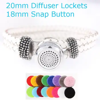 

100% top leather retro handmade snap button charm bracelet dots stainless steel diffuser locket bracelet fit 18mm snap button