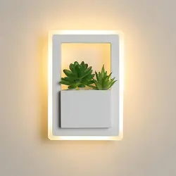 Светодиодный настенный светильник квадратный акрил 11 Вт Имитация Зеленый растений светодиодный настенные светильники для помещений бра