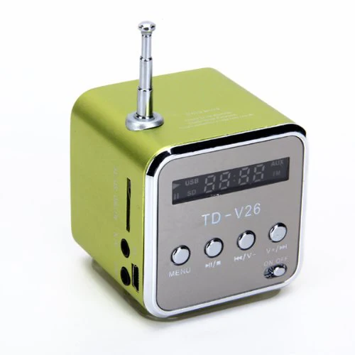 TD V26 Haut Portable Mini et Digital с Micro SD / TF USB FM Vert|portable mini|usb tf fmportable td-v26 |
