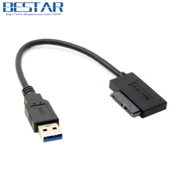 

USB 3.0 Slimline SATA 7+6 13pin 13 pin Adapter Cable 20cm 0.2m for Laptop Cd DVD Rom Optical Drive