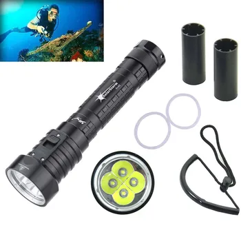 

Diving Flashlight 4L2 Underwater Torch Brightness Waterproof 100m Light Torch JULY14
