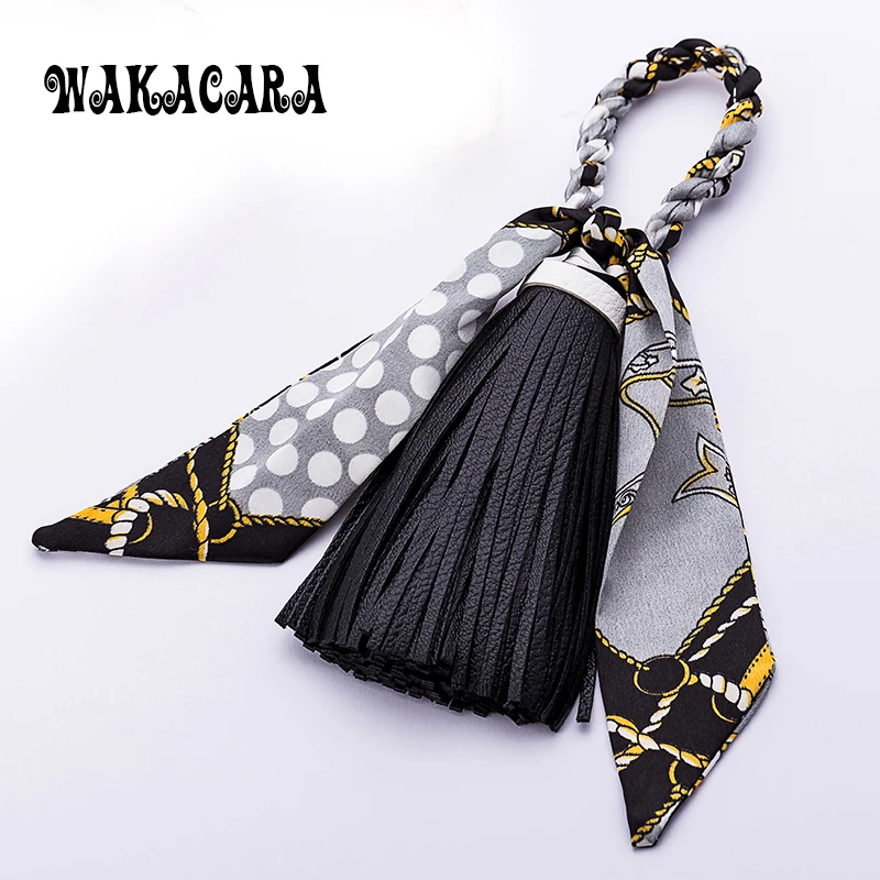 

Fashion Accessories Scarves Key chain Bowknot Exquisite Decoration PU Leather Tassels Keychains Women Bag Charm Pendant Keyrings