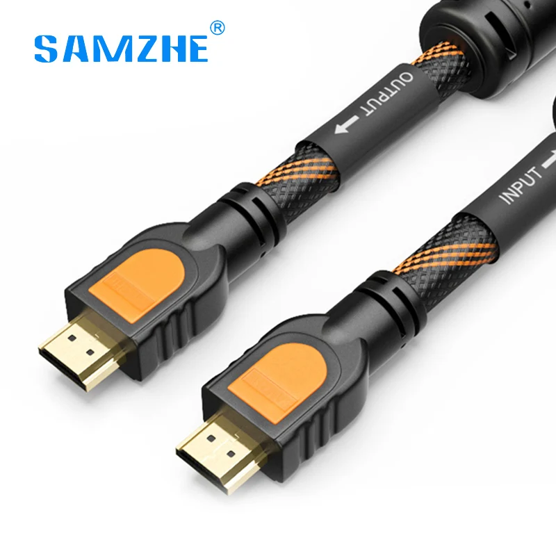 SAMZHE Braid HDMI Cable Double ring shielded HDMI to HDMI 2.0