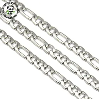 

Stainless Steel Chains, Stainless Steel Color, 7~10x4.5x1.2mm