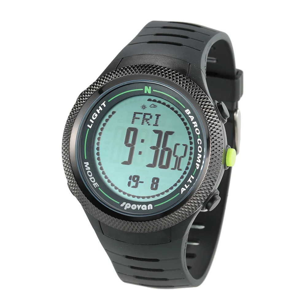 

SPOVAN 5ATM Compass Watch Outdoor Sports Altimeter Barometer Thermometer Digital Compass Weather Forecast Pedometer Relogio