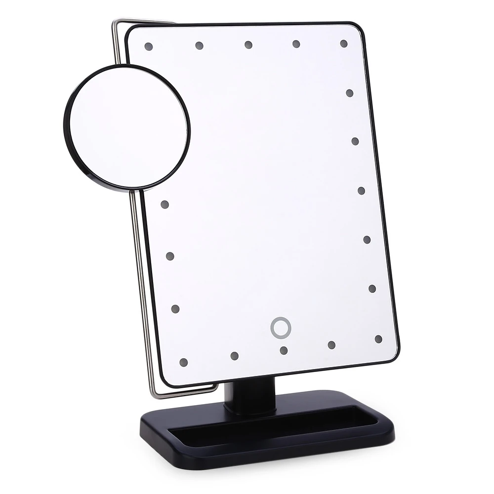 

Adjustable 20 LEDs Lighted Makeup Mirror Touch Screen Portable Magnifying Vanity Tabletop Lamp Cosmetic Mirror Make Up Tool