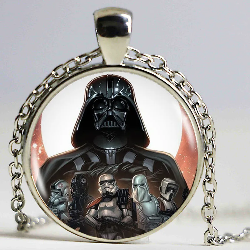 Wholesale jewelry Star wars Necklace, Galactic empire Pendant glass art