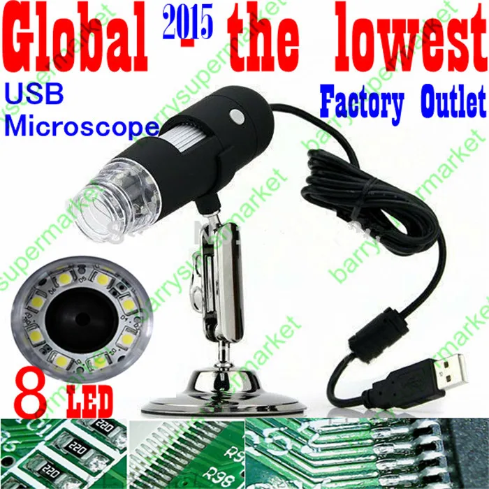 800X 8-Led Usb Macchina Fotografica Dell'Endoscopio Del Microscopio Del Magnifier Digital Video 800X
