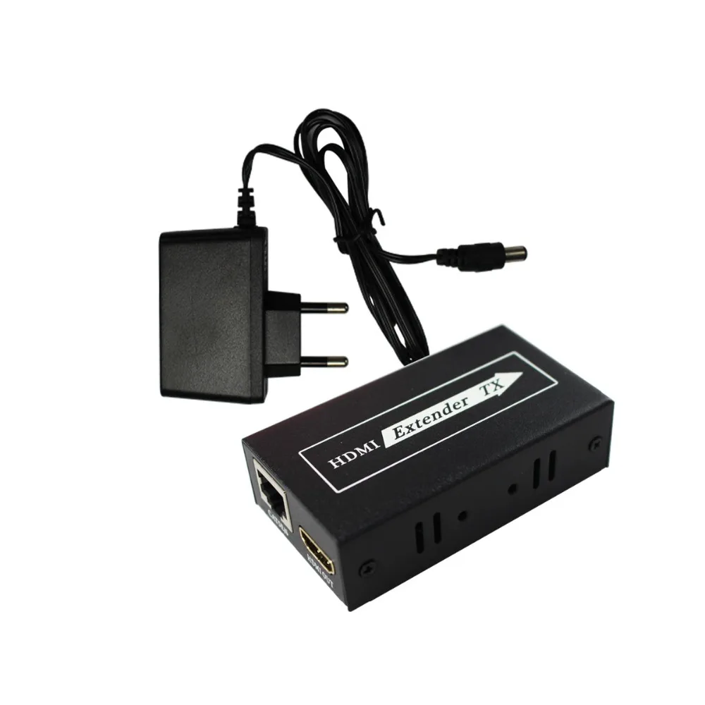 60M HD 1080P HDMI Extender Transmitter TX/RX Over CAT6 RJ45 Ethernet Cable Support HDMI 3D for TV Projector DVD