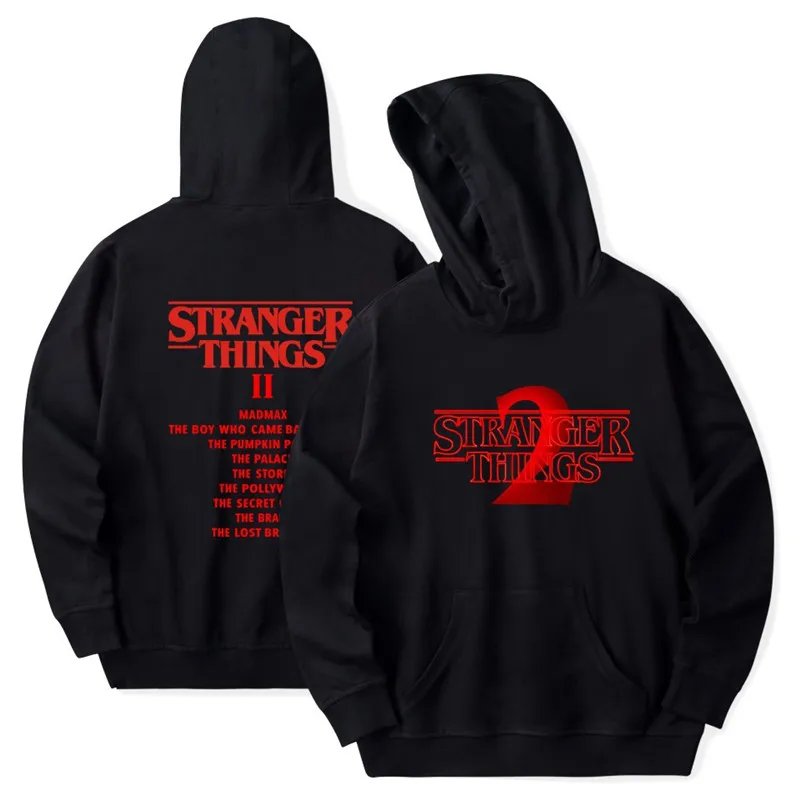 

Hip hop Stranger Things Hoodies Men And Women Streetwear Second Season TV Show Sweatshirts Fashion Trendy Men's Hoodie WGWY123
