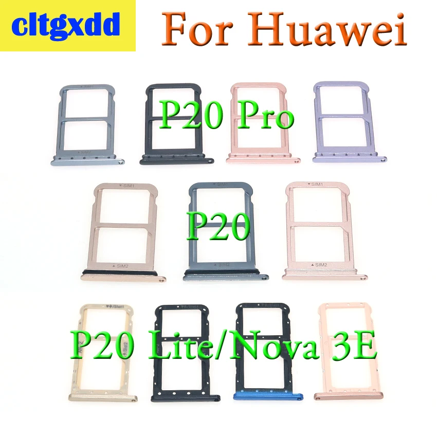 Cltgxdd 1 шт. для Huawei P20 Pro Lite/NOVA 3E держатель лотка сим-карты слот адаптер разъем две SIM
