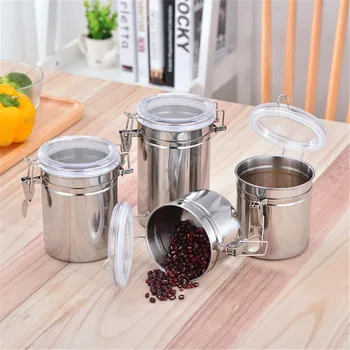 

Kitchen Sealed Can 1600ML Grain Storage Tank Stainless Steel Preservation Can Large Size Food Storage Can Refrigerator Fresh Box