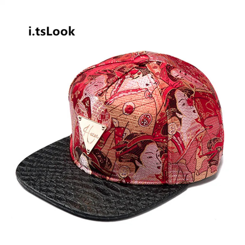 Womens red baseball cap with three gold stars