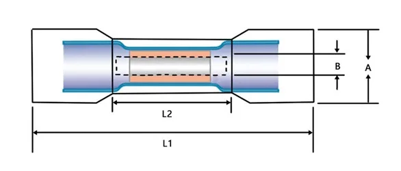 100 шт. BHT1.25 22-18AWG изолированные водонепроницаемые термоусадочные трубки стыковой клеммы проволочное соединение комплект электрических обжимных соединителей