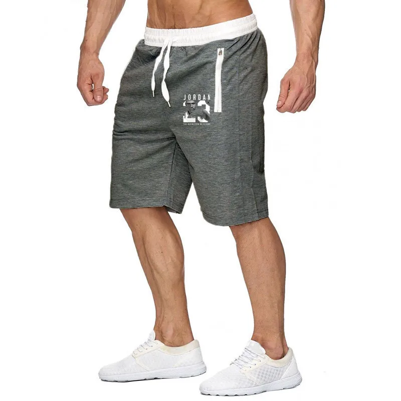 Летние новые мужские спортивные штаны с принтом для фитнеса, бодибилдинга, тренировок, модные мужские шорты для отдыха