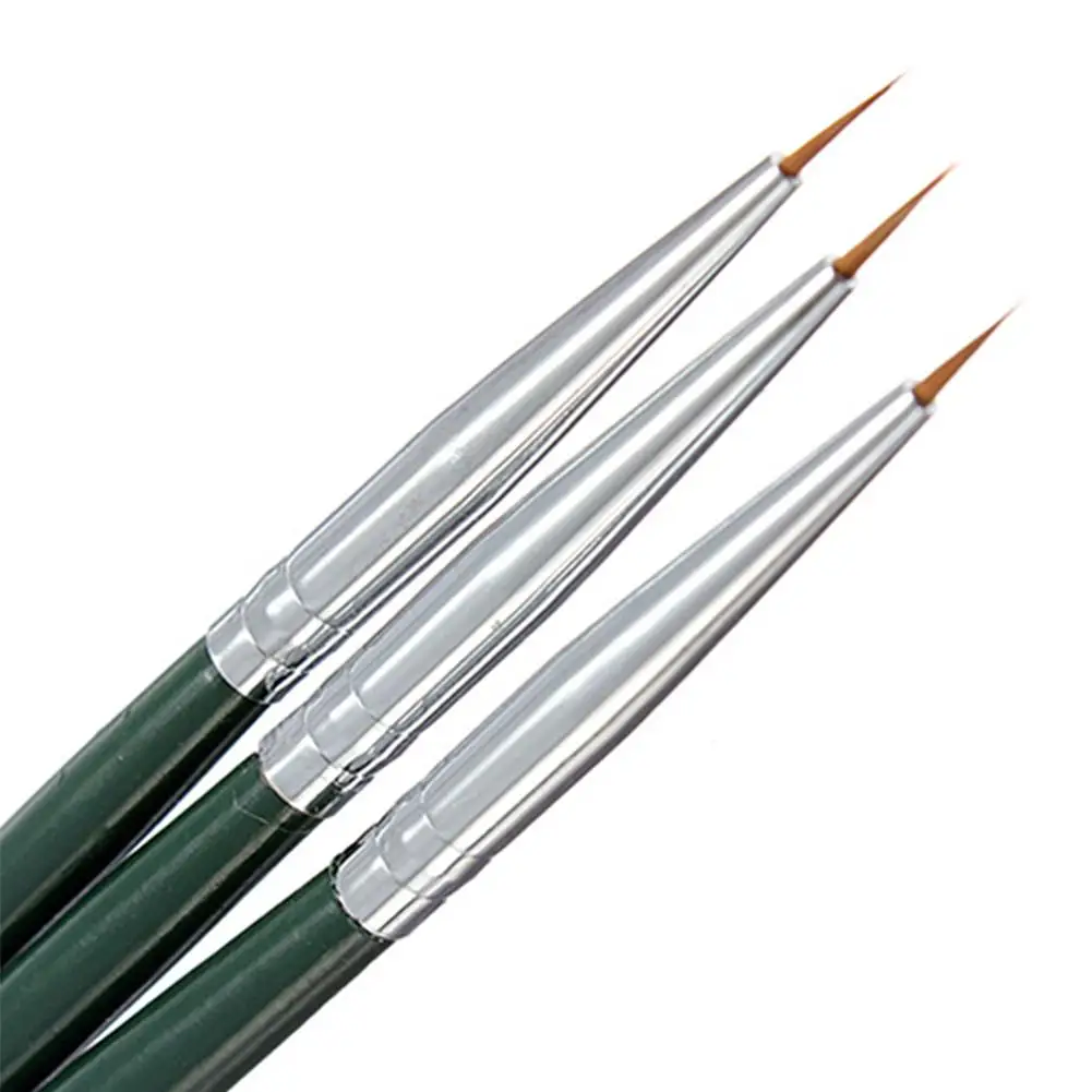 

HOT 3Pcs High Quality Acrylic Painting Drawing Dotting Nails Art Tools Salon Brush Tips Liner Pens Set DIY Decorations 5VXH 7GYR