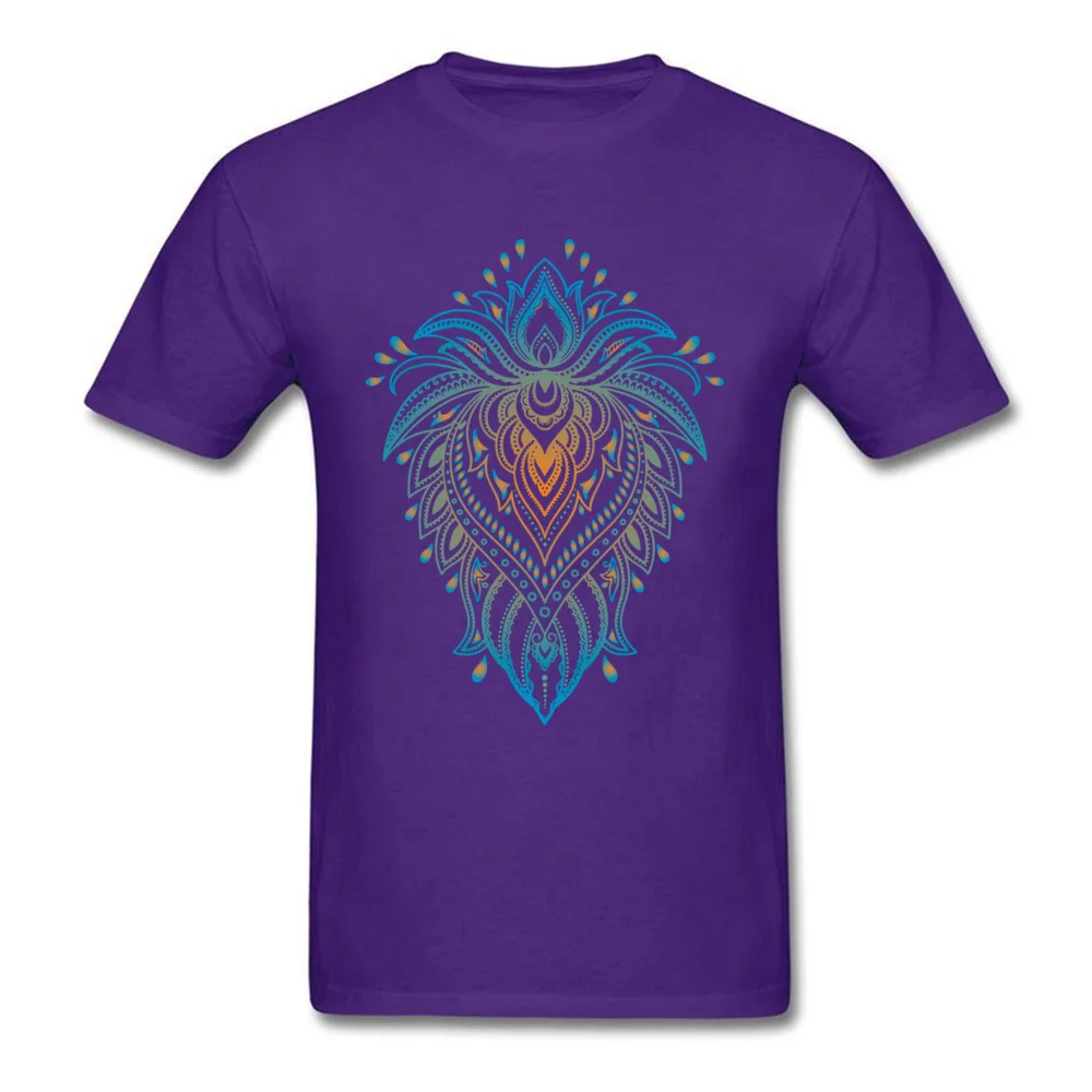 abstract mandala O-Neck T-Shirt Mother Day Tops Shirts Short Sleeve 2018 New Fashion Cotton Summer Tops Tees Simple Style Men's abstract mandala purple