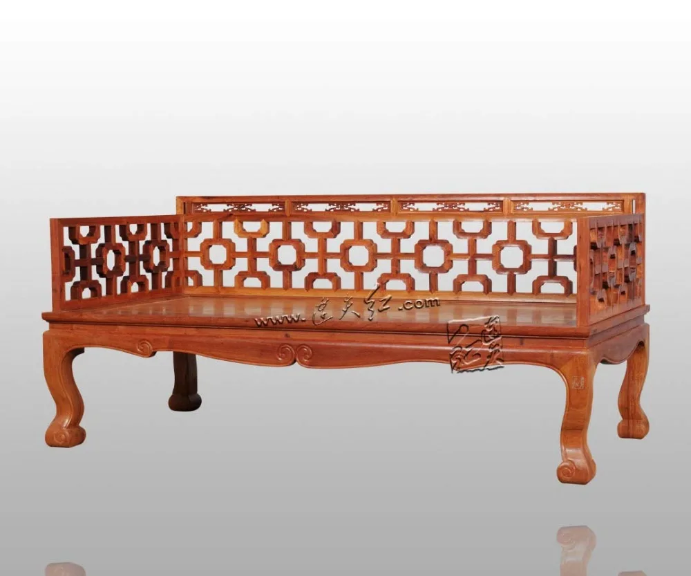 Chinese Classical Rosewood Arhat Bed Luo Han chuang Antique Ming&Qing Furniture living room carved Sofa Solid Red Wood Arhatbed Chinese Classical Rosewood Arhat Bed Luo Han chuang Antique Ming&Qing Furniture living room carved Sofa Solid Red Wood Arhatbed