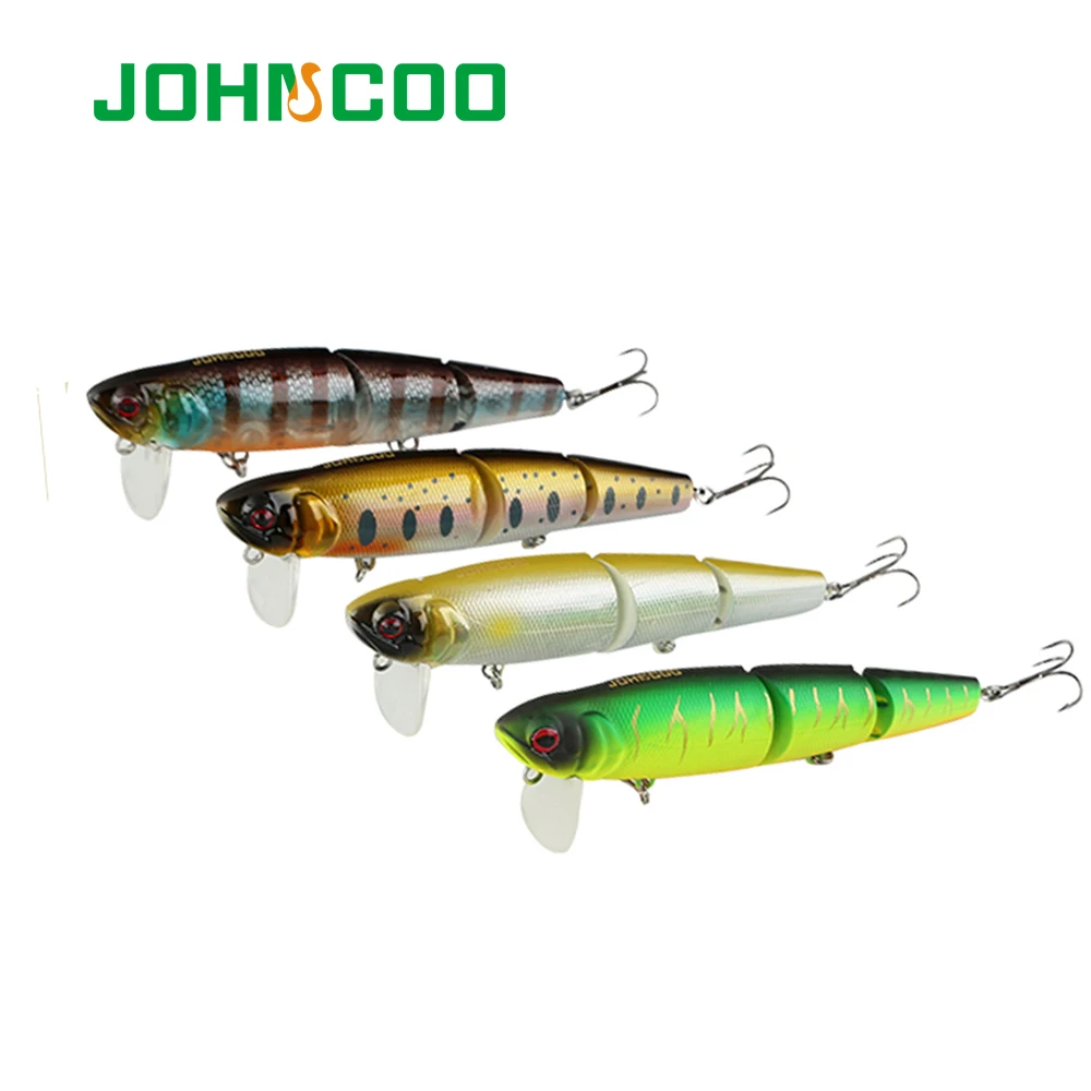 JOHNCOO Профессиональный 3 этапа Minnow 110 мм 20g искуственные рыболовные приманки для рыбалки Topwater воблер(Wobbler) блесна приманка для щуки