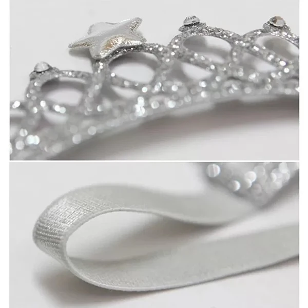 

Baby Star Crystal Crown Headband Soft Elastic Fiber Girls Hair Band Headwear TS95