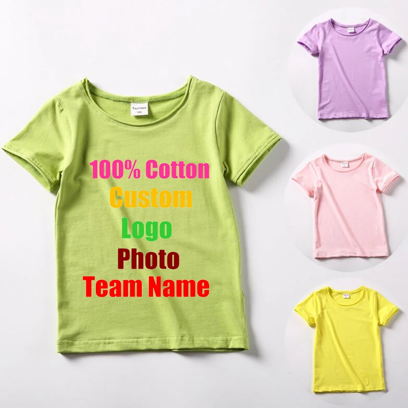 Однотонная хлопковая футболка унисекс для мальчиков и девочек детские топы с