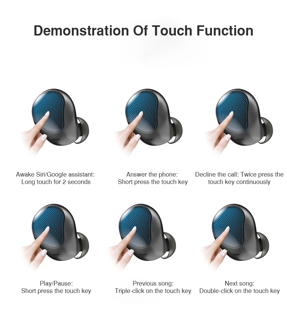 Mini Invisible Bluetooth Earphone Bluetooth Headset Single Wireless Earbud Charging Box Hands-free For Phone Sport Music (5)