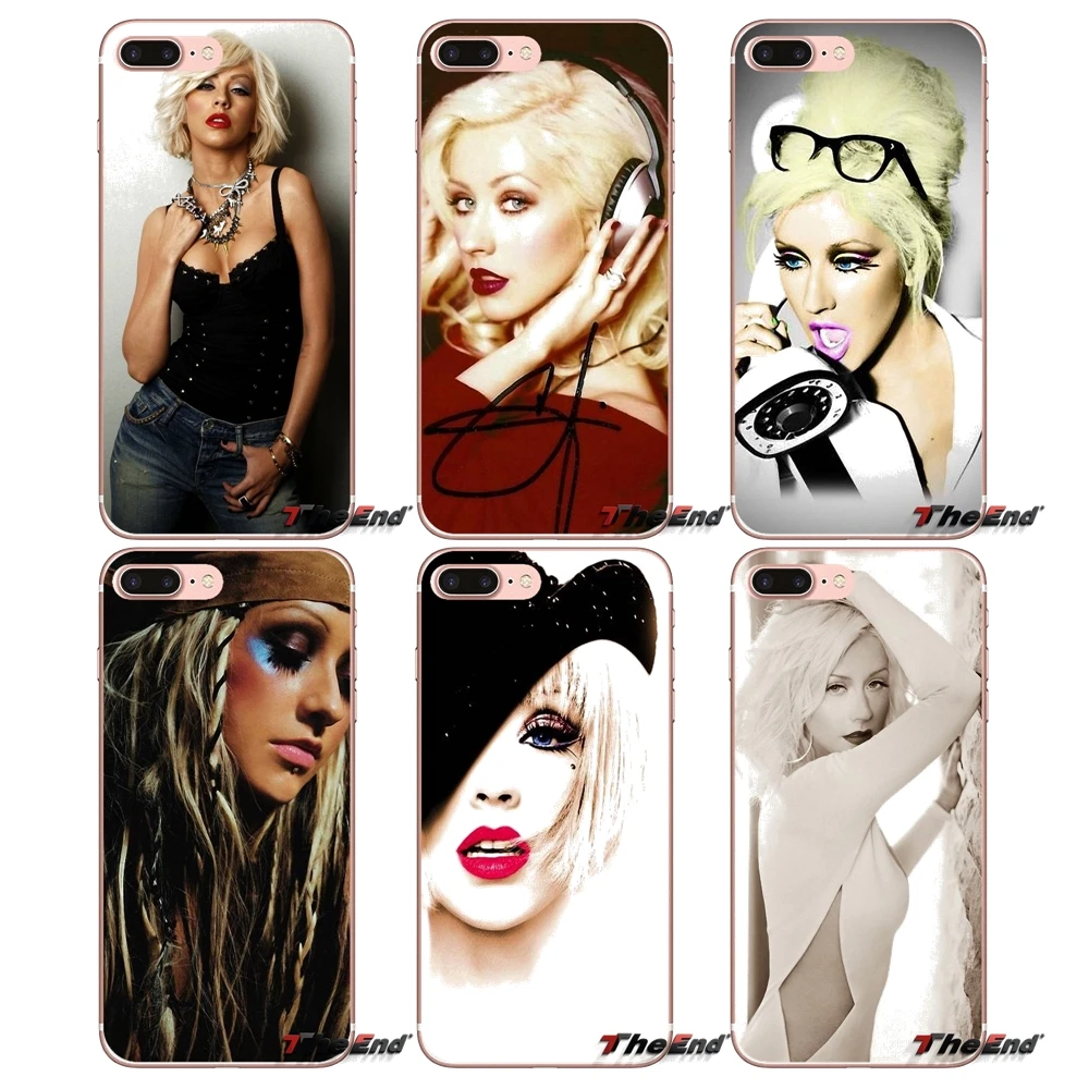 Чехол для iPhone X 4 4S 5 5S 5C SE 6 6S 7 8 Plus Samsung Galaxy J1 J3 J5 J7 A3 A5 2016 2017 Pop Singer Star Christina Aguilera |