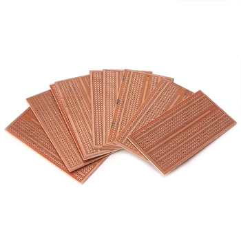 

OOTDTY 10 Pcs 5x9.5cm DIY Prototype Paper PCB Universal Experiment Matrix Circuit Board