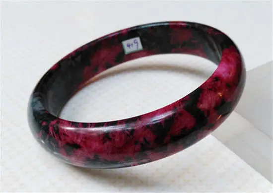 

Hot sell ->@@ NEW 100% NATURAL BEAUTIFUL AND FASHIONABLE GREEN RED PEACH JADE BRACELET 66.5MM NEW -Top quality free shipping