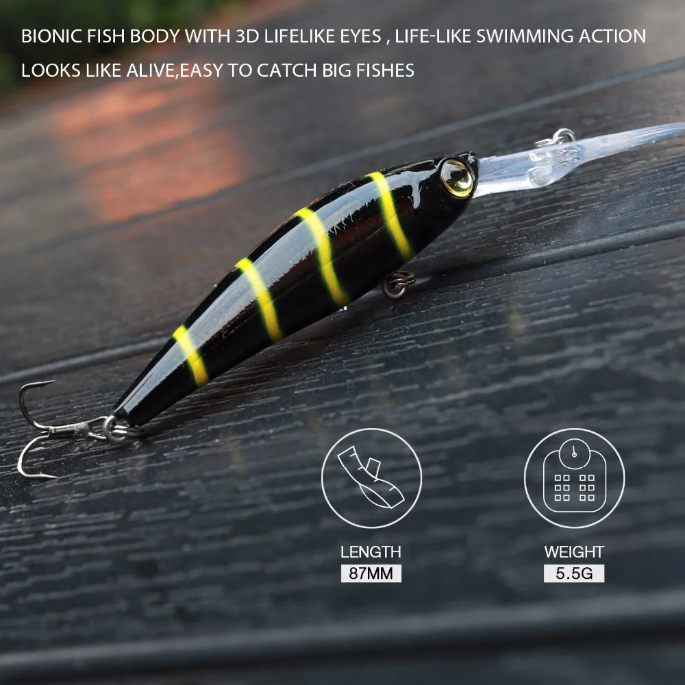 VTAVTA Wobbler Minnow Fishing Lure Crankbait 9cm 5.5g Carp Floating Artificial Batis Fishing Tackle Hard Lures minnow for Trout