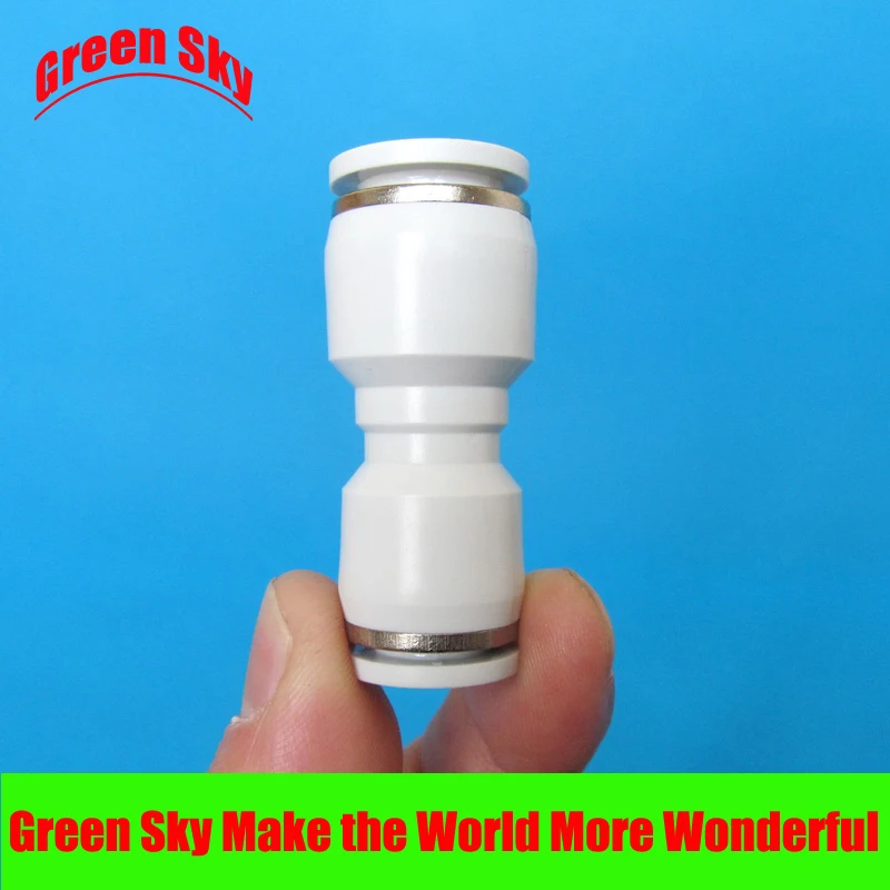 

6 pcs/lot 12mm OD tube to 10mm OD tube straight unequal pneumatic push air fittings