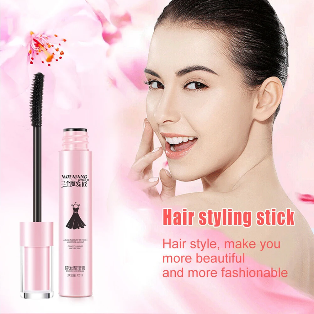 35# Portable 12ml Refreshing Broken Hair Finishing Wax Stick Shaping Gel Cream Fixing Bangs Hairstyle Tool