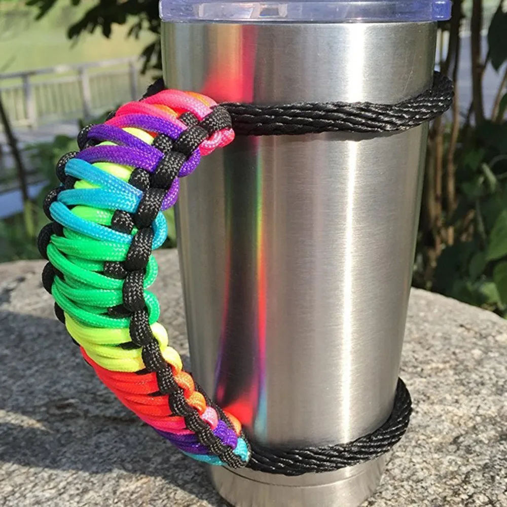 

ISHOWTIENDA outdoor survival kamp malzemeleri Paracord Handmade Handle For 30oz Yeti Ritc Ozark Tumbler Rambler Cup Holder #25