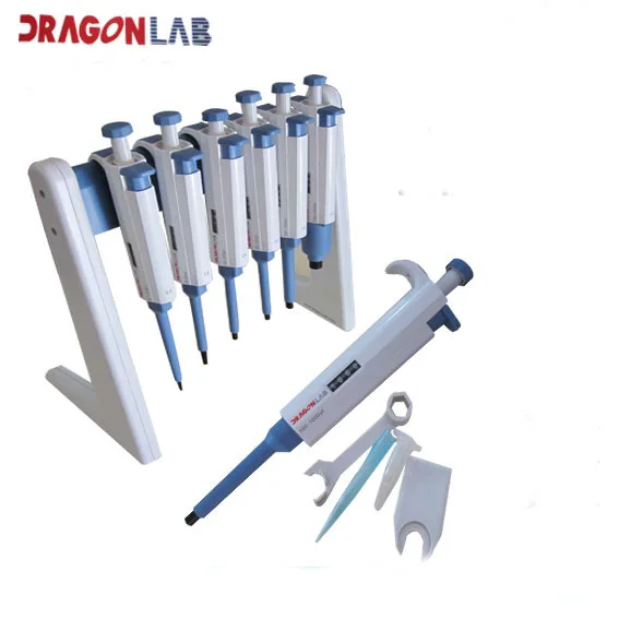

0.1-2.5ul/0.5-10ul/2-20ul/5-50ul/10-100ul/20-200ul Single Channel Manual Adjustable Pipettor TopPette Pipette Pipettor with tips