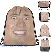 Забавные Наплечные сумки с графическим принтом для женщин Nicholas Cage с рисунком лица(2) рюкзак на одно плечо для путешествий для мужчин спортивная сумка