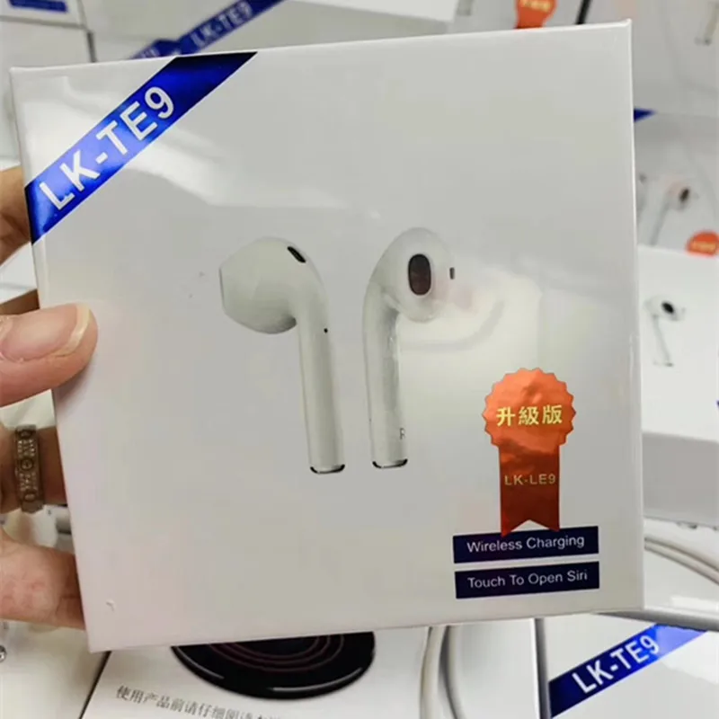 

The latest LK-TE9 TWS Bluetooth 5.0 earphones PK i12 i9s wireless headset touch control with open cover automatic POP-UP window