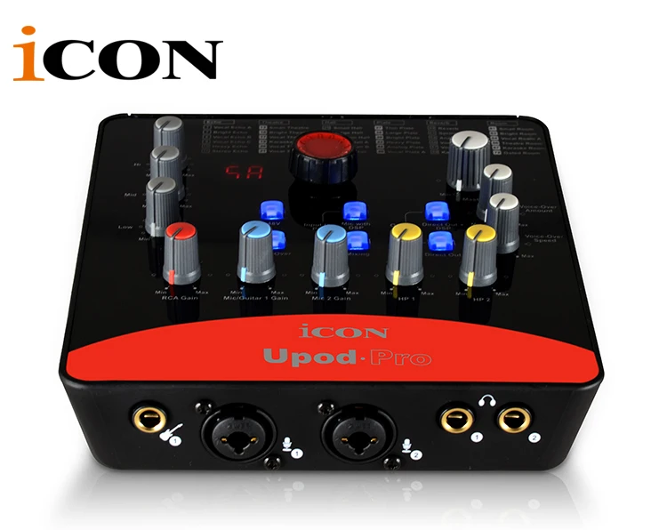 ICON upod pro sound card 2 mic-In/1 guitar-In,2-Out USB Recording 