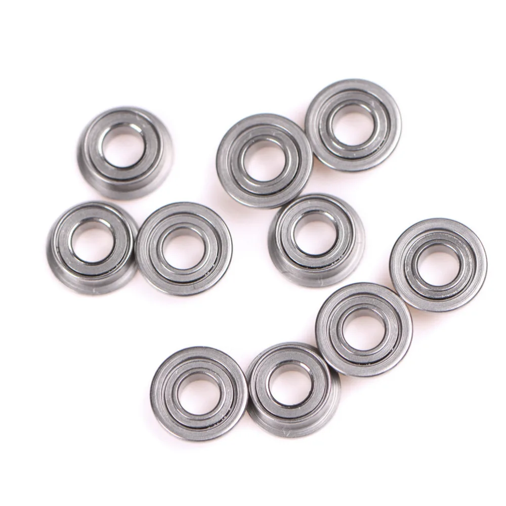 MF63zz Metal Double Shielded Miniature Deep Groove Flanged Ball Bearings 10pcs/lot