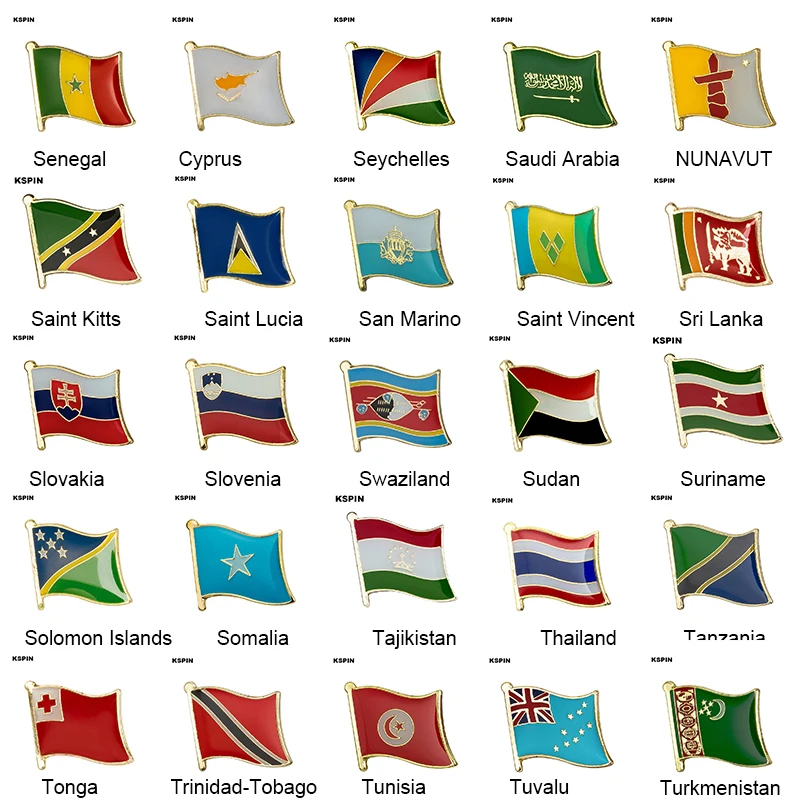 

Flag Badge Brooch Natinal Lapel Pins Flag Lapel Pins Country Flag Badge
