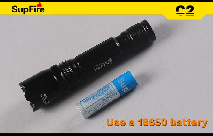 Новый SupFire C2 CREE Q5 светодиодный фонарик Фонари 260 люмен прожектор одиночный фонарь на 18650 Батарея