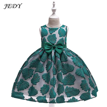 

Summer 4 To 13 Years Old Baby Girls Party Wedding Princess Dresses Todler Leaf Clothing 5 6 7 8 9 10 11 12 Year Christmas Blue