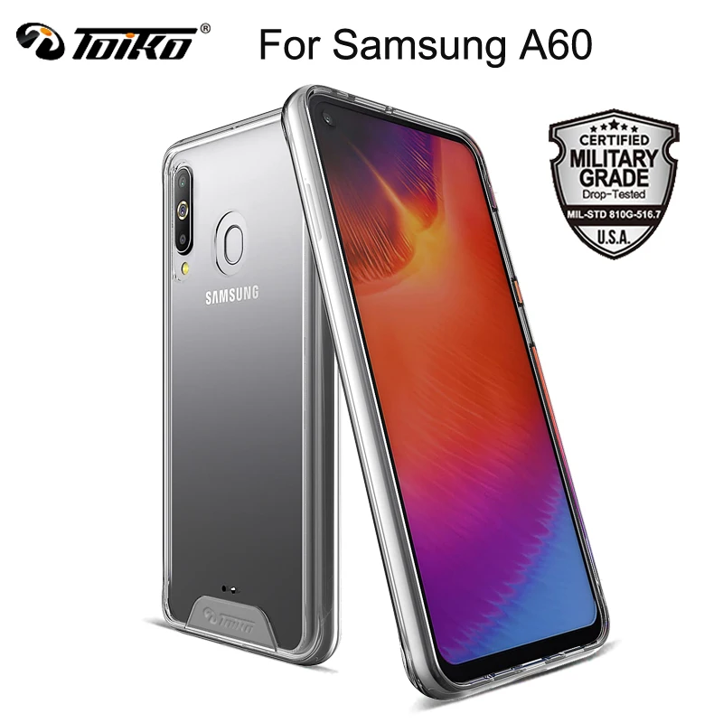 

TOIKO Chiron Crystal Clear Phone Case for Samsung Galaxy A60 SM-A606F Shockproof Protection Armor Hard PC Soft TPU Hybrid Cover