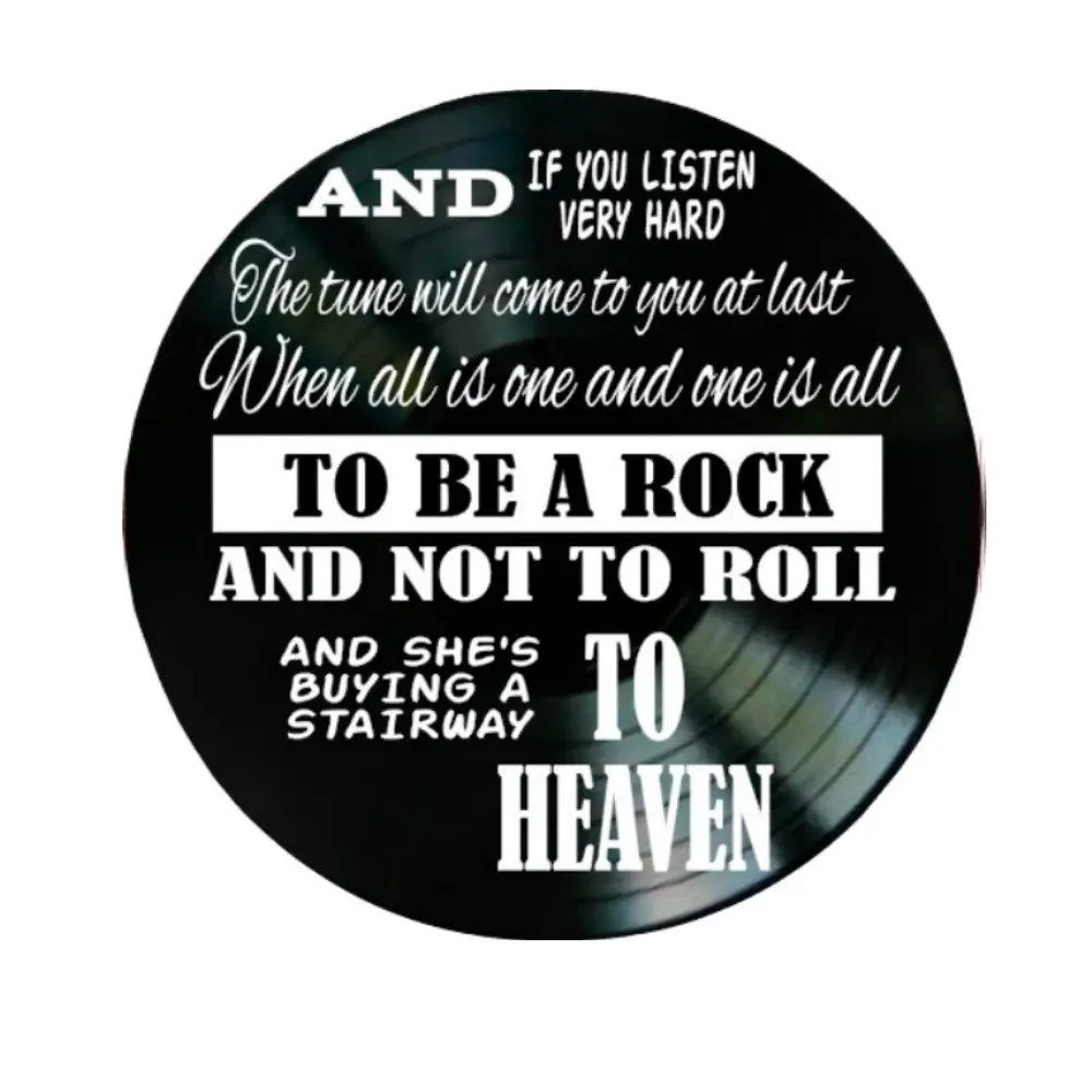 

Led Zeppelin Stairway to Heaven song lyrics on a Vinyl Record Album