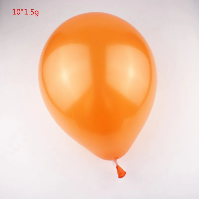 Ldtexmy 100 шт. 10 дюймов 1,5 г Латекс Pearl воздушные шары гелий уплотненный воздушный шар одежда для свадьбы, дня рождения воздушные шары для украшения Balony игрушка - Цвет: Оранжевый