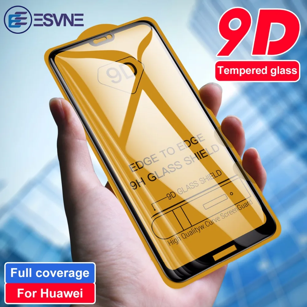 

ESVNE 9D Full Cover Tempered Glass For Huawei P20 Lite P30 Pro P Smart P10 lite Mate 10 lite 20 lite Nova 3 3i Screen protector
