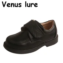 New Boys Wedding Leather Shoes for Kids Student School Shoes Flat Children Oxford Black Dress Party Banquet Shoes