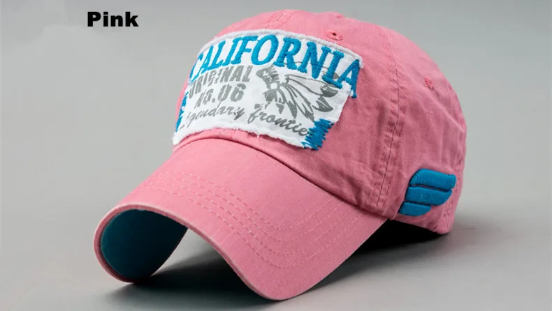 Новая брендовая Модная хлопковая Повседневная бейсбольная кепка для мужчин и женщин Кепка с прямым козырьком с вышивкой индийская нашивка уличная летняя Солнцезащитная шляпа B-130 - Цвет: Розовый