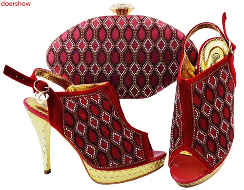 Italien Nouveau Sandales 2019 12 Et Avec Pour Sacs À Venir Ensemble Africain Sac Correspondre Chaussures Doershow Swd1 xCfXp5qp
